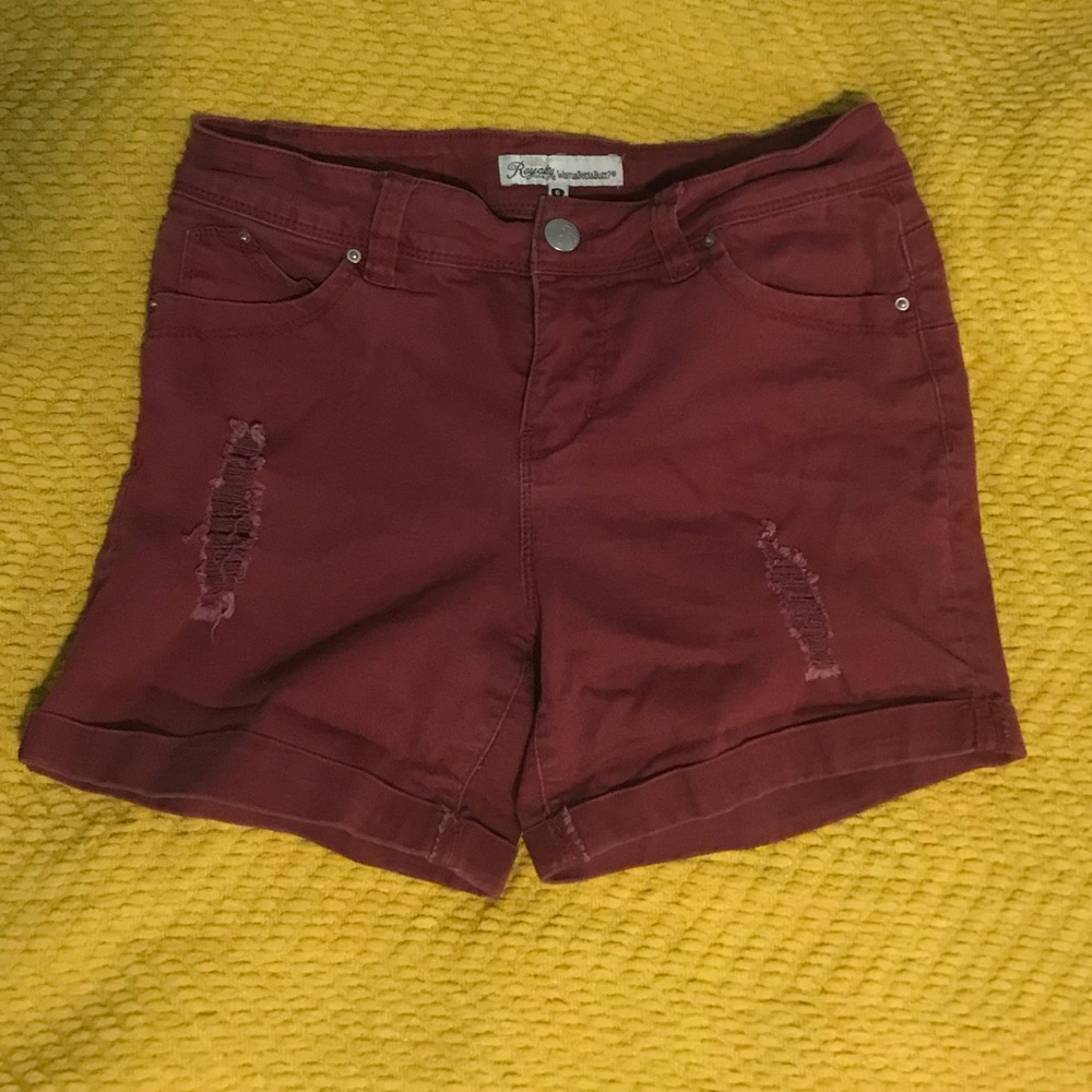 Maroon shorts for teens